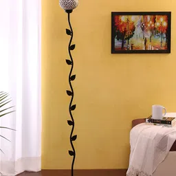Devansh Black & White Leaf Floor Lamps image 4