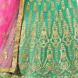 Maroosh Embroidered Thread Work Unstitched Lehenga & Blouse With Dupatta image 2