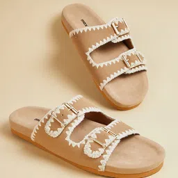 max Women Open Toe Flats with Buckles-picture-12