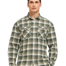 Mast & Harbour Men Comfort Tartan Checks Opaque Checked Casual Shirt-image-85