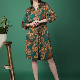 Tamiska By Narendra Kumar Floral Printed shirt dress.-image-5