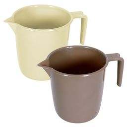 Kuber Industries Beige & Brown 2 piece Solid Plastic Bath Accessories Set-83