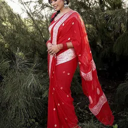 Aldwych Floral Woven Design Banarasi Saree-image-49