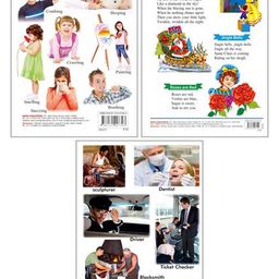 Sawan My First Board Book Series Action Words Nursery Rhymes Our Helpers Set of 3 - English image 2