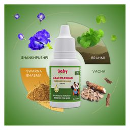 BabyOrgano BaalPrashan Swarnaprashan Immunity Booster Drops With Toothpaste Pack Of 3 - 15 ml Each image 2