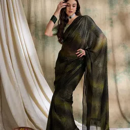 Sangria Striped Saree With Blouse-image-76
