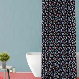 ArtzFolio Black & Blue Abstract Printed Waterproof Polyester Shower Curtain-picture-18