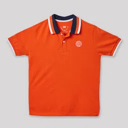 JUNIOR KILLER Boys Polo Collar Pure Cotton T-shirt-image-50
