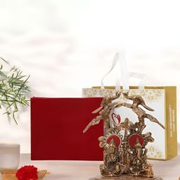 INTERNATIONAL GIFT Brown Laxmi Ganesh Religious Idol Showpiece-image-93