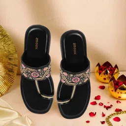 Anouk Women Embellished Ethnic Open Toe Flats-70