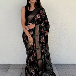 Mitera Ethnic Motifs Zari Art Silk Banarasi Saree-image-53