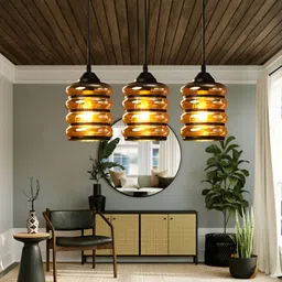 GAUVIK Black Glass Ceiling Lamp-56