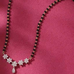 Anouk Gold-Plated Artificial Stones Studded And Beaded Mangalsutra-0