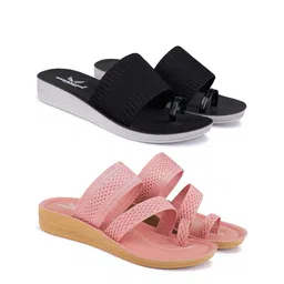 BERSACHE Women Pack Of 2 Casual One Toe Flats-picture-52