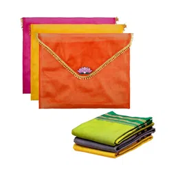Aura Orange Set of 3 Regular Multi-Utility Organisers-96