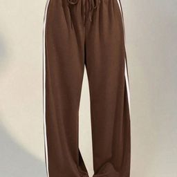 TABADTOD Women Striped Relaxed Loose Fit Trousers-image-38