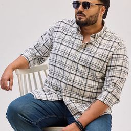 Snitch Men Classic Opaque Checked Casual Shirt-image-49