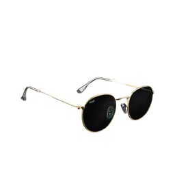 Irayz Unisex Full Rim UV Protected Gold-Toned Round Sunglasses 3448- Gold-Black-picture-23