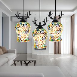 KINIS Modern and Unique Black & Red Quirky Ceiling Lamp-19