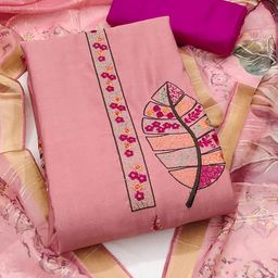 MANVAA Embroidered Pure Cotton Unstitched Dress Material-image-30