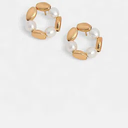 SOHI Set Of 2 Gold-Plated Chain Loop Contemporary Drop Earrings image 4