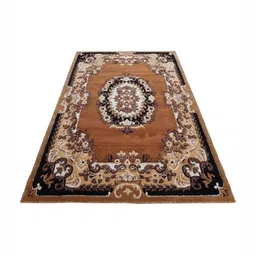 Samjeeda Handloom carpets Black Geometric Anti-Skid Polyester Carpet-image-56