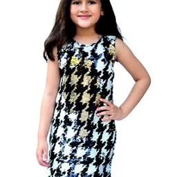 YK Print Net A-Line Dress image 4