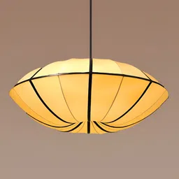 HABERE INDIA Off White & Black Traditional Ceiling Lamp-picture-18