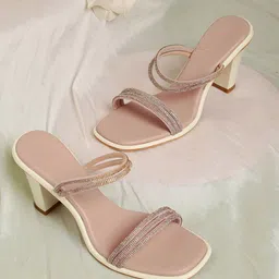 DressBerry Embellished Block Heel Sandals-picture-43