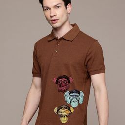Moda Rapido Men Graphic Printed Polo Collar Cotton T-shirt-picture-12