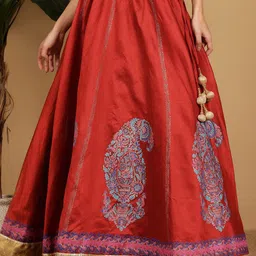 KAANCHIE NANGGIA Paisley Printed Flared Maxi Skirt-image-99