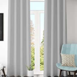 Galaxy Home Decor Grey 2 Pieces Black Out Door Curtain-image-94