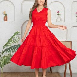 KAJODI Fit & Flare Midi Dress-image-20