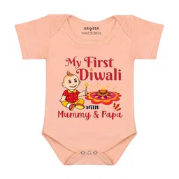 Arvesa My First Diwali Printed Bodysuit-61