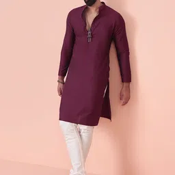 KISAH Men Thread Work Kurta image 1