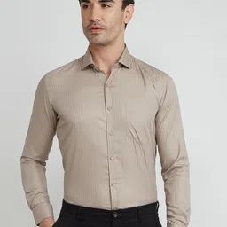 MARK & ALBERT Men Slim Fit Striped Semiformal Shirt-image-10
