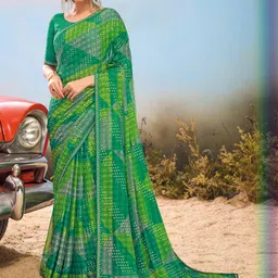 Laxmipati Embroidered Poly Chiffon Saree-image-83