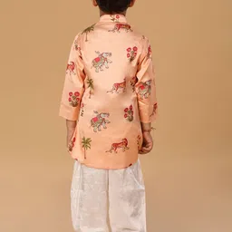 The Mini Trunk Boys Animal Printed Regular Kurta with Salwar image 4