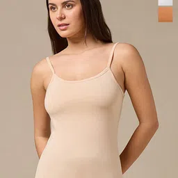 URBAN ADVENTURE Pack Of 3 Ultra Soft Non Padded Cotton Camisoles-image-82