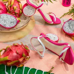 House of Prisca Dragon Fruit Printed Block Heeled Sandals-25