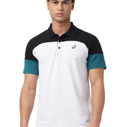 ASICS Colourblocked Pure Cotton Polo Collar T-Shirt-image-55