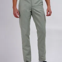 KUNDAN Men Regular Fit Mid-Rise Easy Wash Formal Trousers-image-73