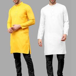 VS MALL Men Cotton Blend Kurta Sets-picture-25