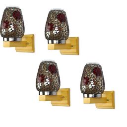 1ST TIME Black & Red Solid Glass Traditional Cylinder Wall Lamps Wall Lamps-picture-11