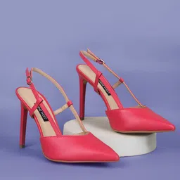 Nine West Women PU Slim Peep Toe-35