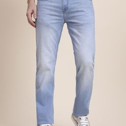 JADE BLUE Men Straight Fit Mid-Rise Heavy Fade Jeans-picture-8
