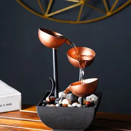 THE ARTMENT LustreOrb Black Indoor Fountain With Adjustable Water Flow-15