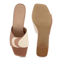 ALL TABS OPEN Colourblocked PU Block Mules image 5