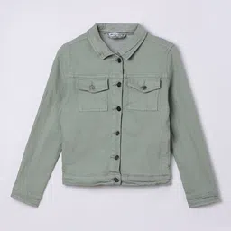 Fame Forever by Lifestyle Girls Washed Denim Jacket-image-70