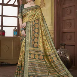Dori Woven Design Zari Silk Blend Banarasi Saree-picture-20